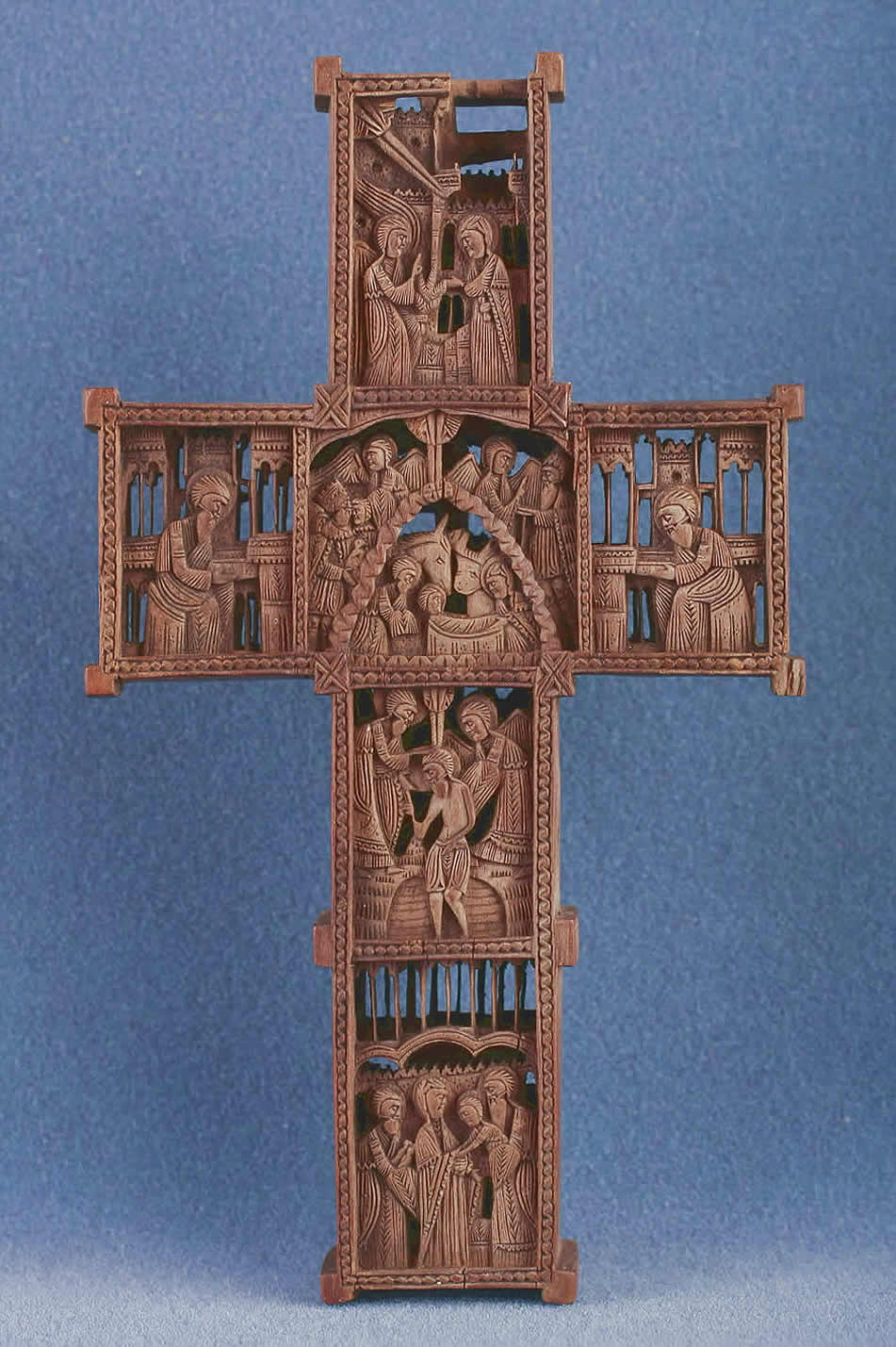 Two-sided Cross, 18th century, Mt.Athos. Wood, carving